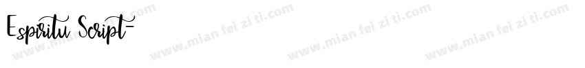 Espiritu Script字体转换